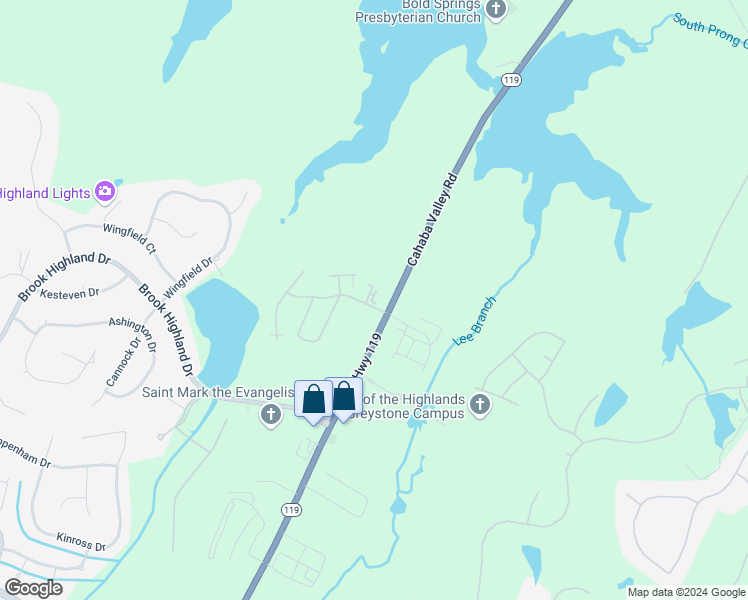 map of restaurants, bars, coffee shops, grocery stores, and more near 26000 Retreat Crossing in Birmingham
