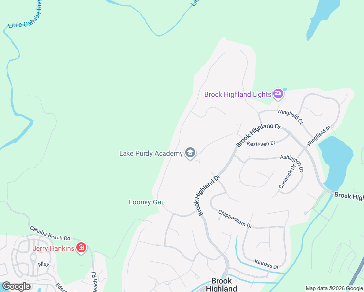 map of restaurants, bars, coffee shops, grocery stores, and more near 1034 Briarcliff Trce in Birmingham
