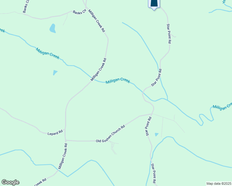 map of restaurants, bars, coffee shops, grocery stores, and more near 680 Milligan Creek Road in Roopville