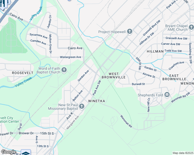 map of restaurants, bars, coffee shops, grocery stores, and more near 5324 Jefferson Avenue Southwest in Birmingham