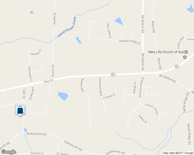 map of restaurants, bars, coffee shops, grocery stores, and more near 3000 Keeneland Boulevard in McDonough