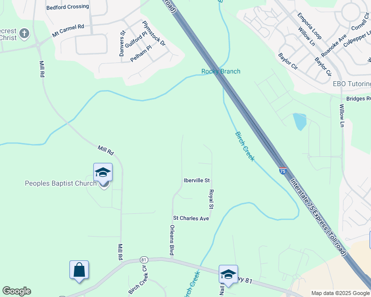 map of restaurants, bars, coffee shops, grocery stores, and more near 320 Orleans Boulevard in McDonough