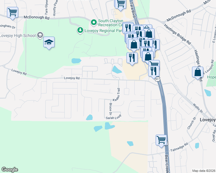 map of restaurants, bars, coffee shops, grocery stores, and more near 1932 Simmons Lane in Hampton