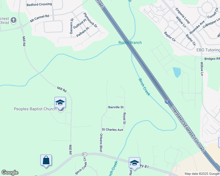 map of restaurants, bars, coffee shops, grocery stores, and more near 320 Orleans Boulevard in McDonough