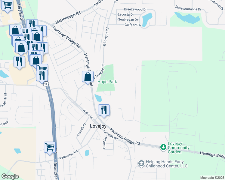 map of restaurants, bars, coffee shops, grocery stores, and more near 10890 Wheeler Trace in Hampton