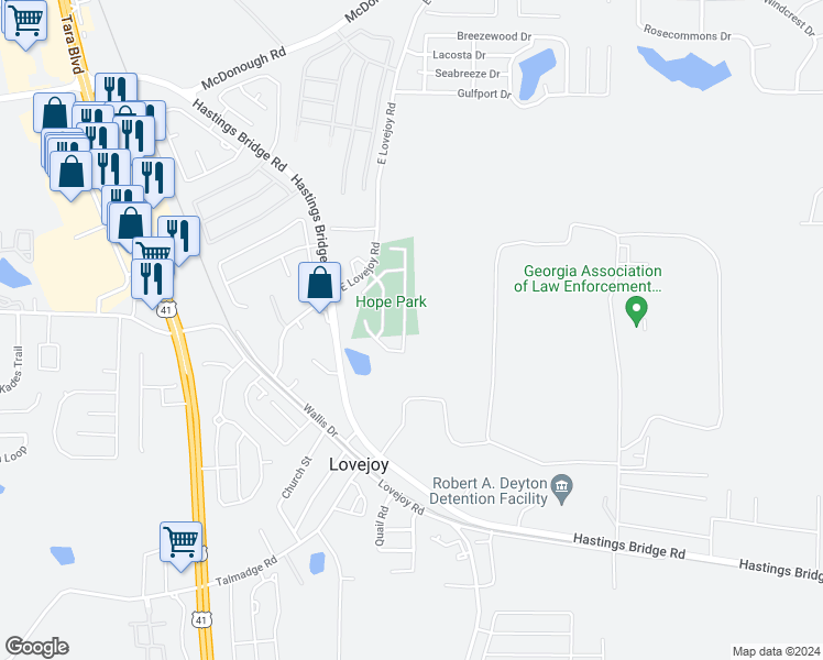 map of restaurants, bars, coffee shops, grocery stores, and more near 10906 Wheeler Trace in Hampton