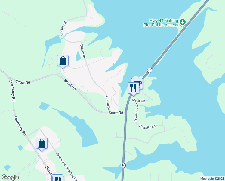 map of restaurants, bars, coffee shops, grocery stores, and more near 130 Sequoia Drive in Eatonton