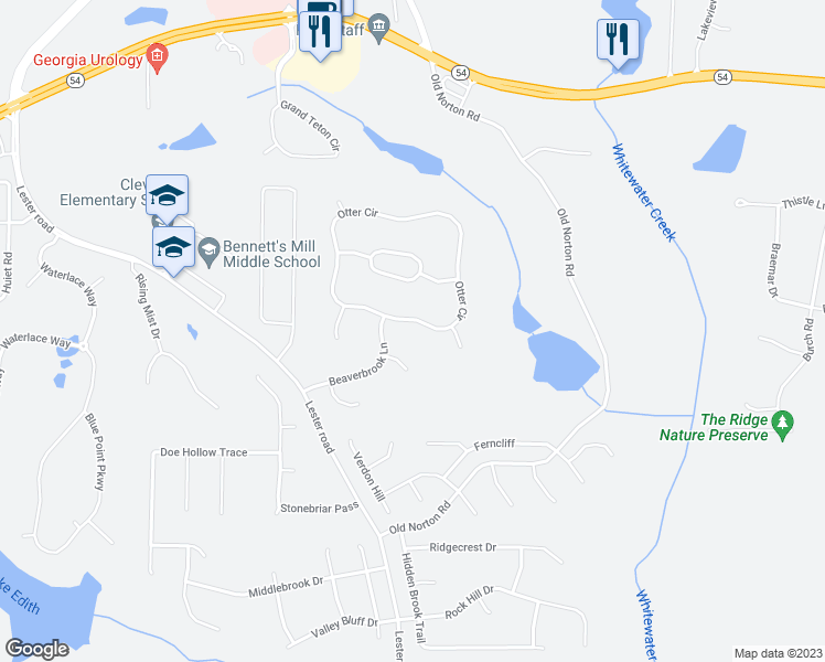 map of restaurants, bars, coffee shops, grocery stores, and more near 205 Otter Circle in Fayetteville