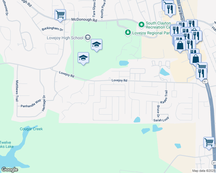 map of restaurants, bars, coffee shops, grocery stores, and more near 2318 Sawgrass Drive in Hampton