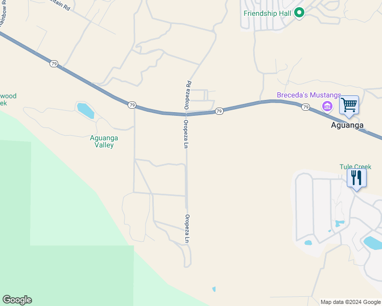 map of restaurants, bars, coffee shops, grocery stores, and more near in Aguanga