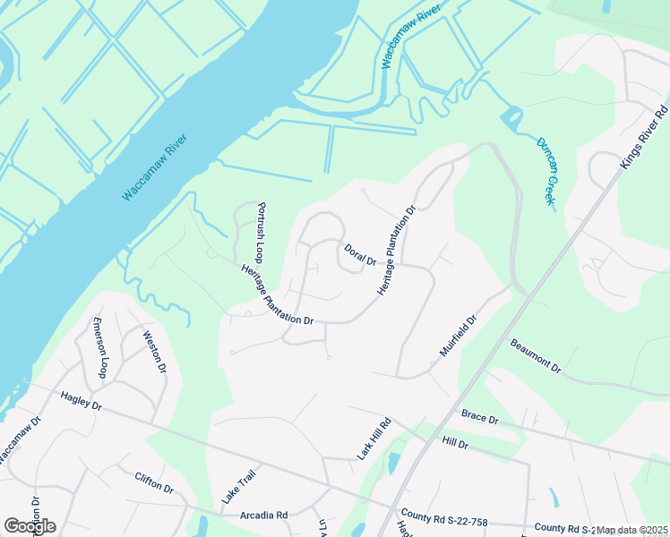 map of restaurants, bars, coffee shops, grocery stores, and more near 72 Dornoch Drive in Pawleys Island