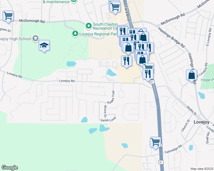 map of restaurants, bars, coffee shops, grocery stores, and more near 1932 Simmons Lane in Hampton