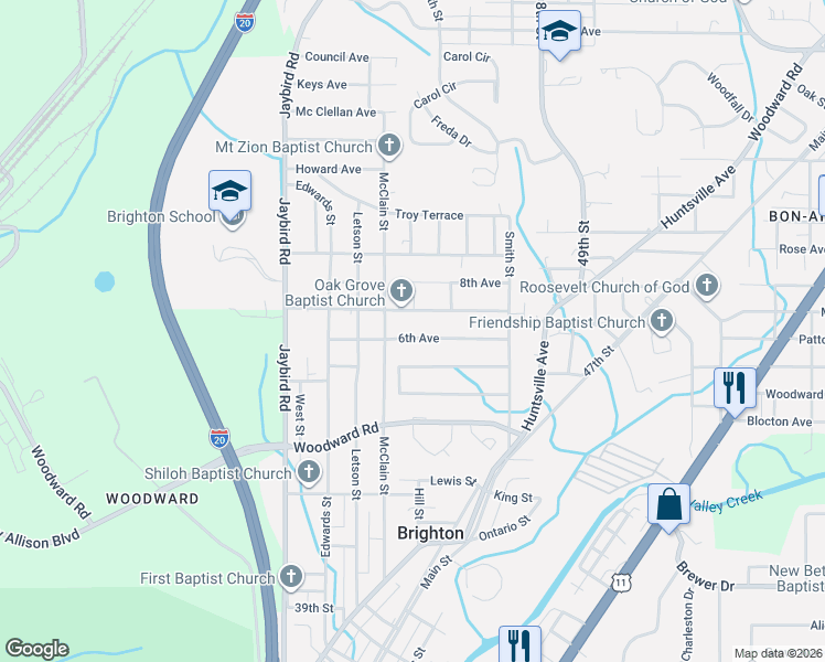 map of restaurants, bars, coffee shops, grocery stores, and more near 4009 6th Avenue in Brighton