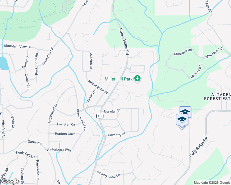 map of restaurants, bars, coffee shops, grocery stores, and more near 603 Bridle Lane in Vestavia Hills
