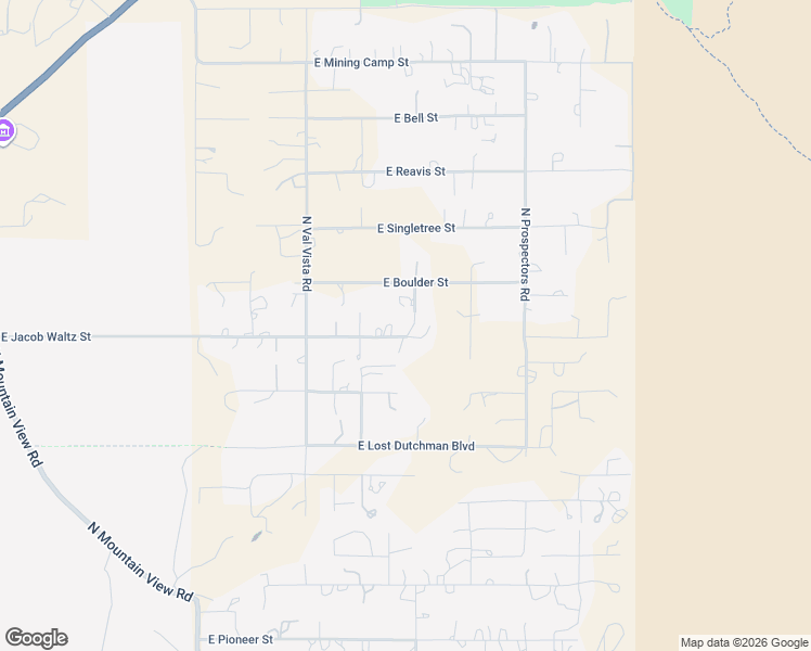 map of restaurants, bars, coffee shops, grocery stores, and more near 5578 East Jacob Waltz Street in Apache Junction