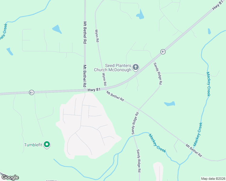 map of restaurants, bars, coffee shops, grocery stores, and more near 4742 Highway 81 in McDonough