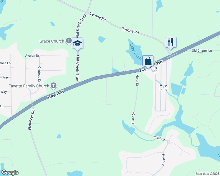 map of restaurants, bars, coffee shops, grocery stores, and more near 103 Woodvalley Drive in Fayetteville