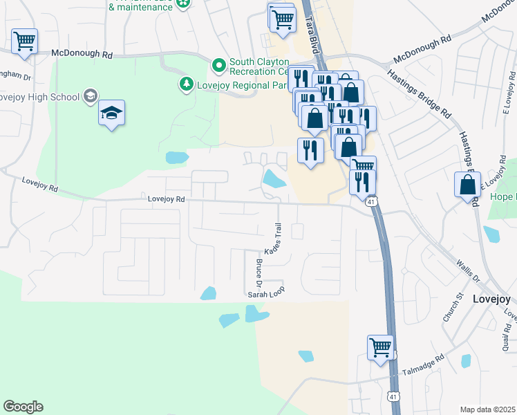 map of restaurants, bars, coffee shops, grocery stores, and more near 1932 Simmons Lane in Hampton