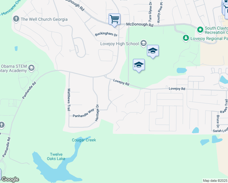 map of restaurants, bars, coffee shops, grocery stores, and more near 1481 Creekside Court in Hampton