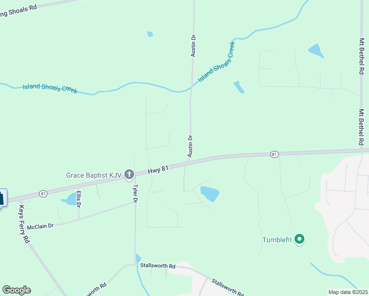 map of restaurants, bars, coffee shops, grocery stores, and more near 560 Austin Drive in McDonough