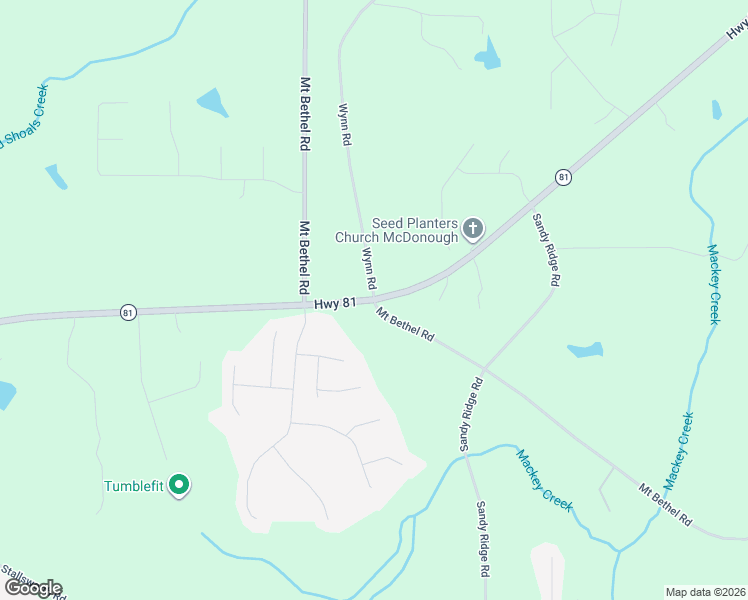 map of restaurants, bars, coffee shops, grocery stores, and more near 4742 Highway 81 in McDonough