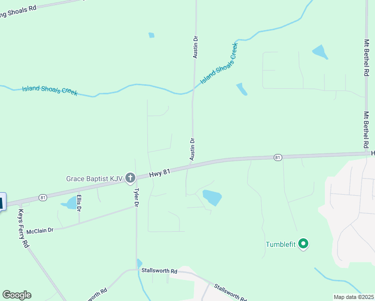 map of restaurants, bars, coffee shops, grocery stores, and more near 560 Austin Drive in McDonough