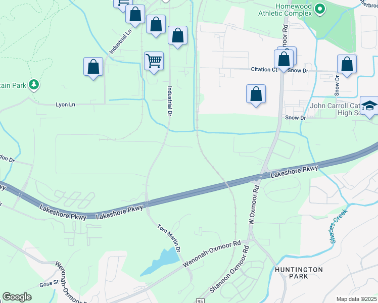 map of restaurants, bars, coffee shops, grocery stores, and more near in Birmingham
