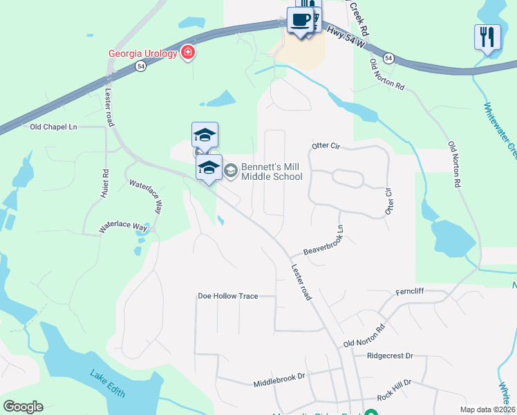 map of restaurants, bars, coffee shops, grocery stores, and more near 405 Sunderland Circle in Fayetteville