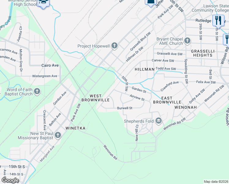 map of restaurants, bars, coffee shops, grocery stores, and more near 731 Airview Street in Birmingham