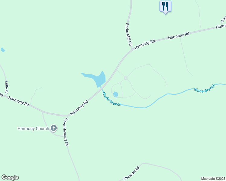 map of restaurants, bars, coffee shops, grocery stores, and more near 113 Harmony Farms Orchard in Eatonton