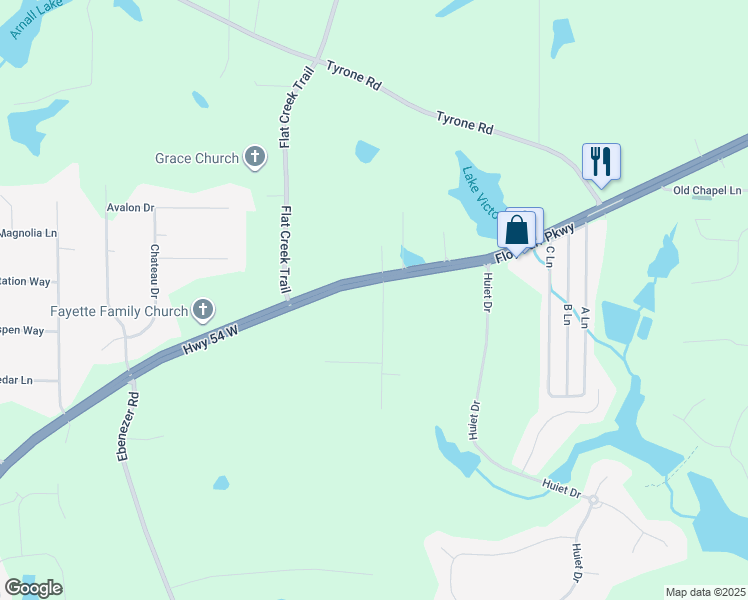 map of restaurants, bars, coffee shops, grocery stores, and more near 103 Woodvalley Drive in Fayetteville
