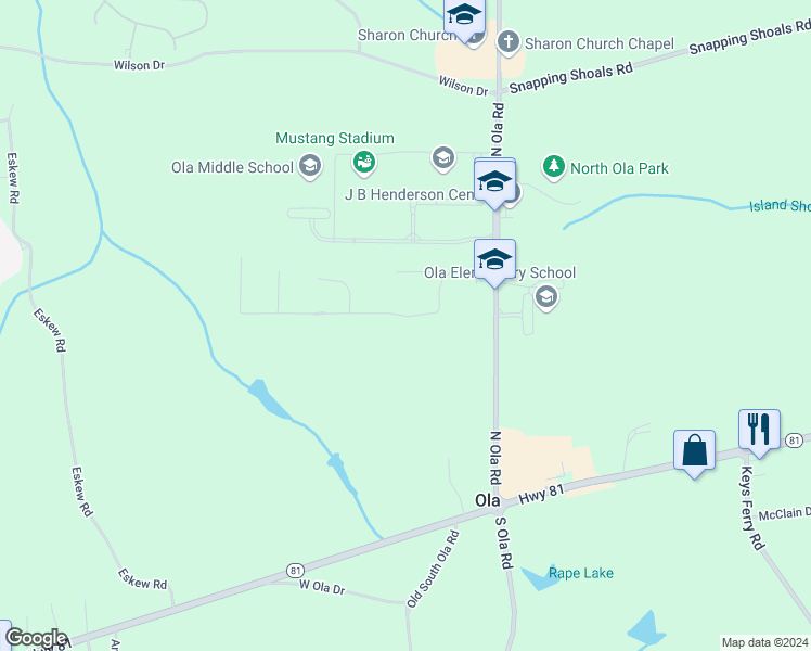 map of restaurants, bars, coffee shops, grocery stores, and more near 151 Tapestry Drive in McDonough