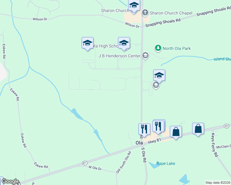 map of restaurants, bars, coffee shops, grocery stores, and more near 151 Tapestry Drive in McDonough
