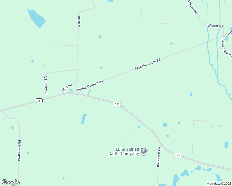 map of restaurants, bars, coffee shops, grocery stores, and more near 3702 Bethel-Cannon Road in Van Alstyne