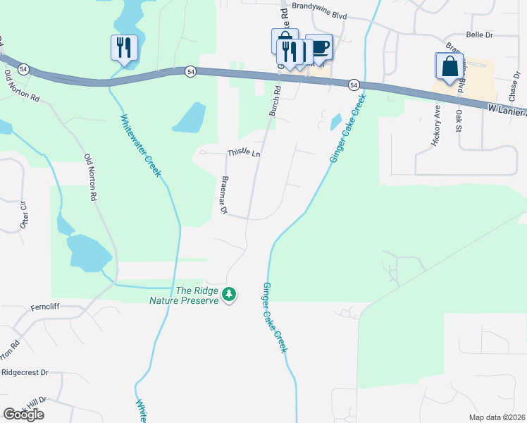 map of restaurants, bars, coffee shops, grocery stores, and more near 240 Braemar Road in Fayetteville