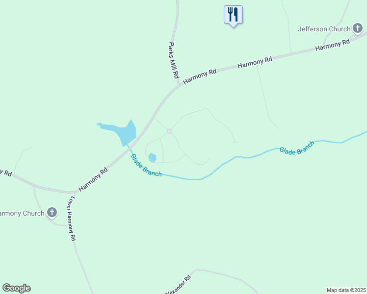 map of restaurants, bars, coffee shops, grocery stores, and more near 107 Harmony Farms Orchard in Eatonton
