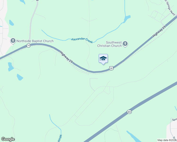 map of restaurants, bars, coffee shops, grocery stores, and more near 2 Tanglewood Road in Newnan