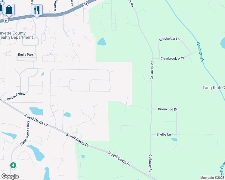 map of restaurants, bars, coffee shops, grocery stores, and more near 650 Virginia Highlands in Fayetteville