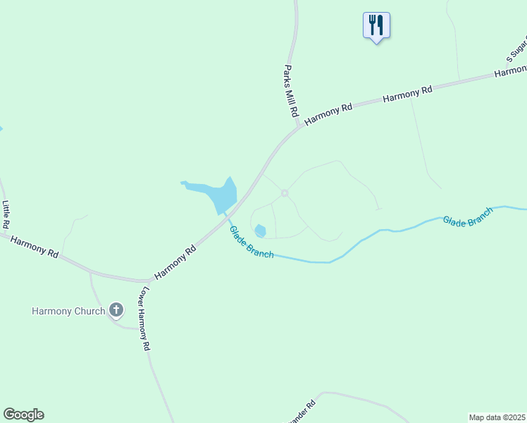 map of restaurants, bars, coffee shops, grocery stores, and more near 107 Harmony Farms Orchard in Eatonton