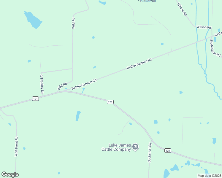 map of restaurants, bars, coffee shops, grocery stores, and more near 3702 Bethel-Cannon Road in Van Alstyne