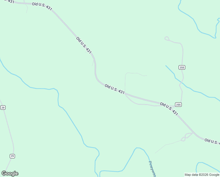 map of restaurants, bars, coffee shops, grocery stores, and more near 10738 Old Highway 431 in Wedowee