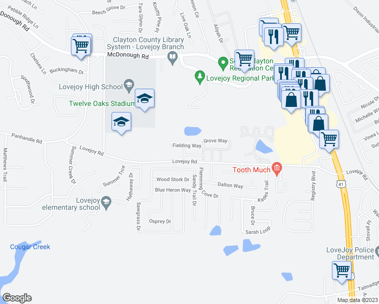 map of restaurants, bars, coffee shops, grocery stores, and more near 1768 Glen View Way in Hampton