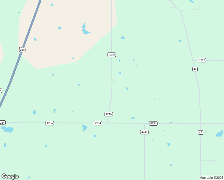 map of restaurants, bars, coffee shops, grocery stores, and more near County Road 4245 in Bowie County