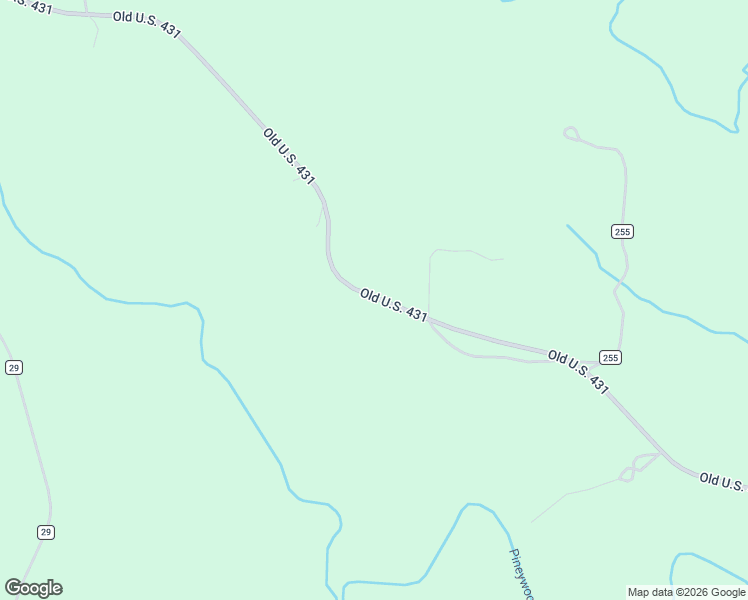 map of restaurants, bars, coffee shops, grocery stores, and more near 10738 Old Highway 431 in Wedowee