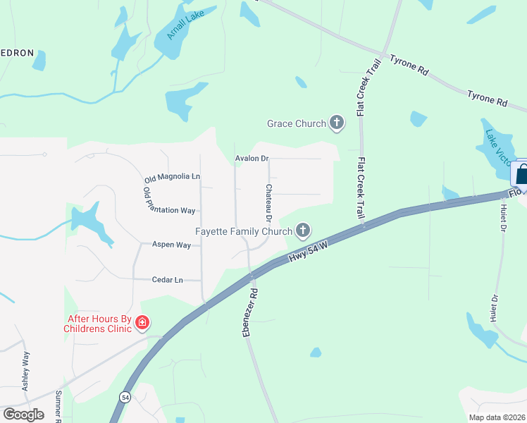 map of restaurants, bars, coffee shops, grocery stores, and more near 215 Chateau Drive in Fayetteville