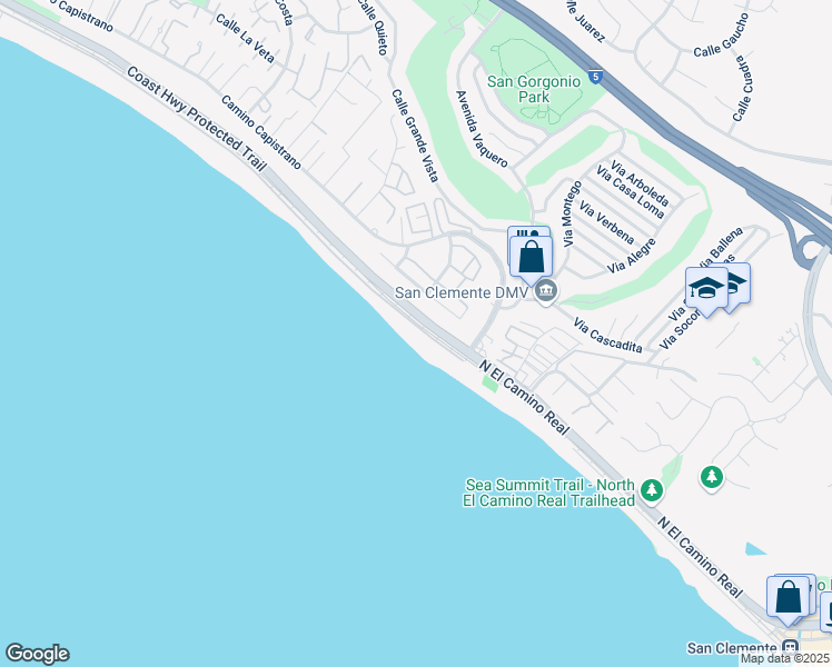 map of restaurants, bars, coffee shops, grocery stores, and more near 35781 Beach Road in Dana Point