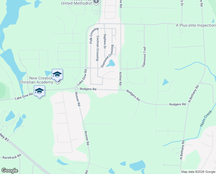 map of restaurants, bars, coffee shops, grocery stores, and more near 172 Fashion Crossing in McDonough