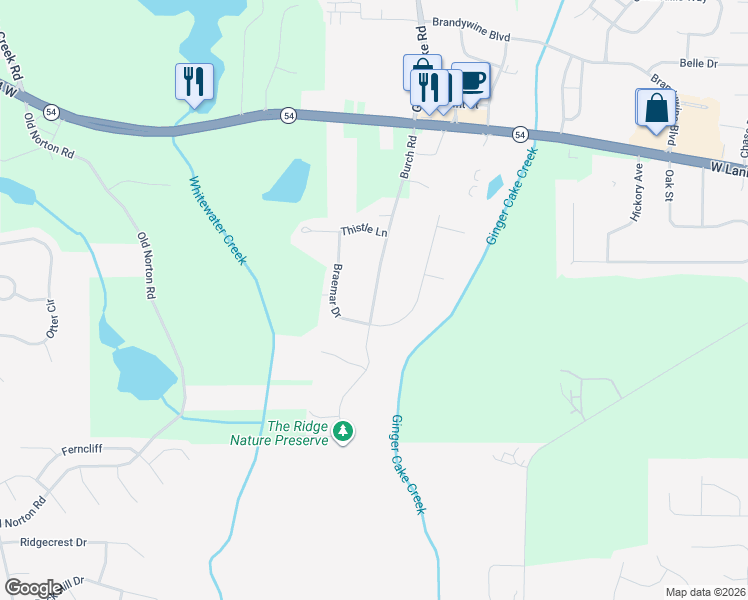 map of restaurants, bars, coffee shops, grocery stores, and more near 270 Burch Road in Fayetteville
