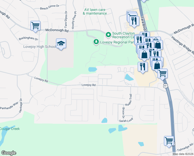 map of restaurants, bars, coffee shops, grocery stores, and more near 2123 Grove Way in Hampton