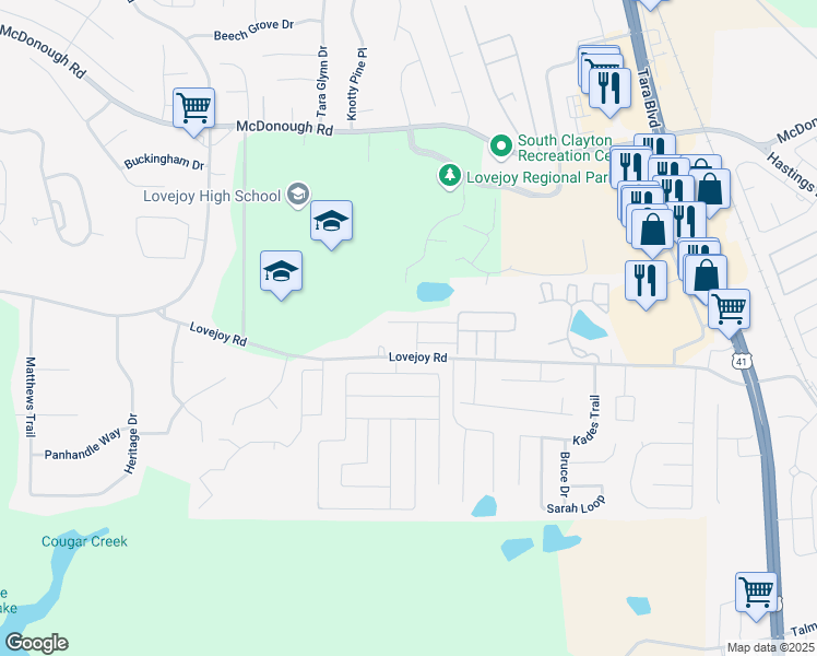 map of restaurants, bars, coffee shops, grocery stores, and more near 1753 Fielding Way in Hampton